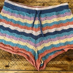 Aerie Multicolor Knit High Waisted Shorts